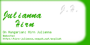 julianna hirn business card